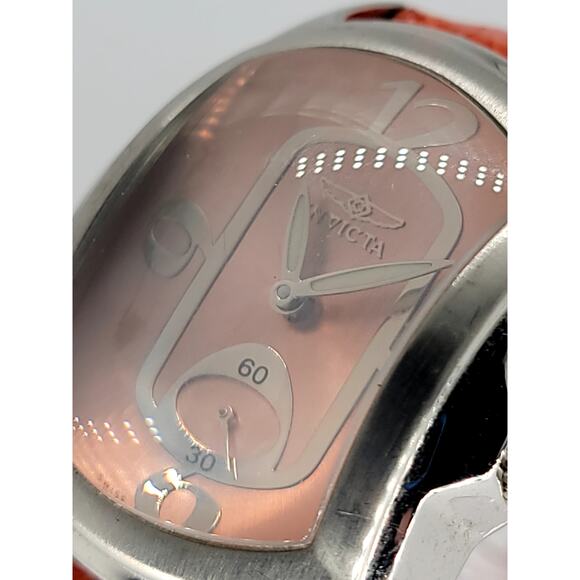 Bold Invicta Swiss Movement Watch with Orange Snake Leather Strap Bold Invicta Swiss Movement Watch with Orange Snake Leather  main image 3
